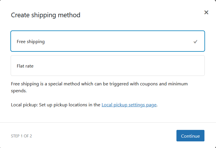 shipping method