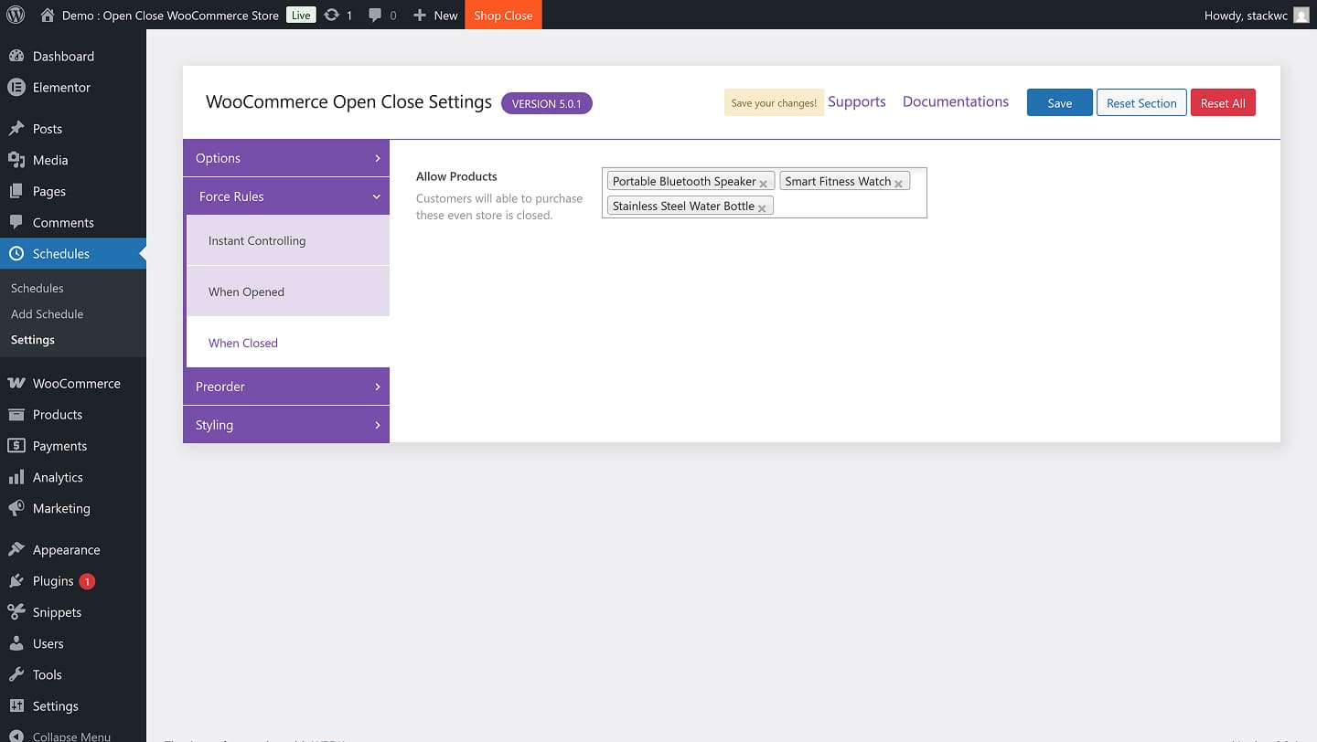 Allow Specific Products To Stay Purchasable Even When Your Store Is Closed.