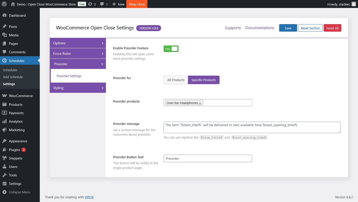 Let Customers Preorder Specific Products While Your Store Is Closed With Custom Delivery Messages.