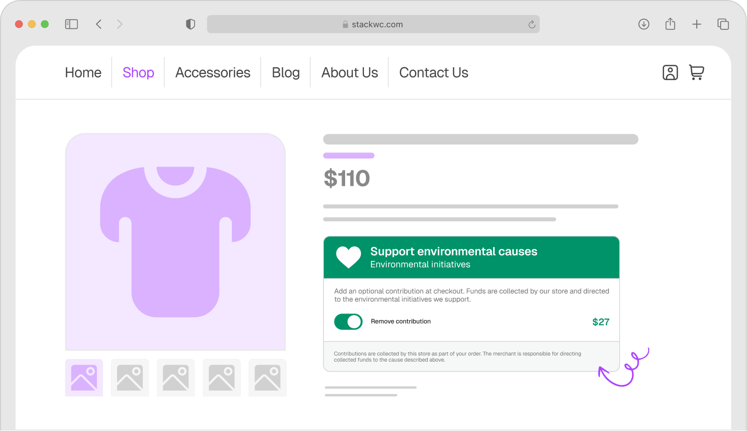 Checkout Contributions for WooCommerce — optional donation widget at checkout