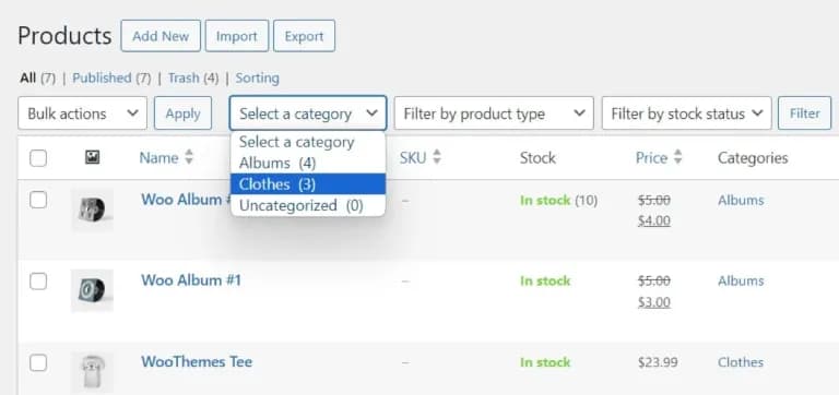 product delete by category